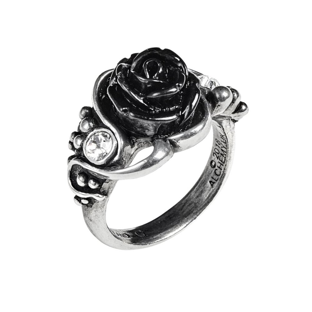 Alchemy Gothic Bacchanal Black Rose Grapes Ring Sizes 6-9.5 NWT